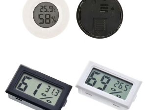 Thermometer and Hygrometer (2-in-1) White (rectangle/oval)