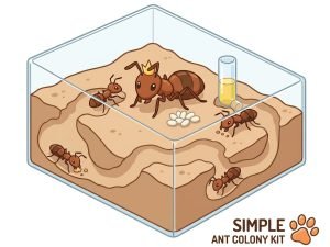 Simple Ant Colony (queen, workers, eggs)