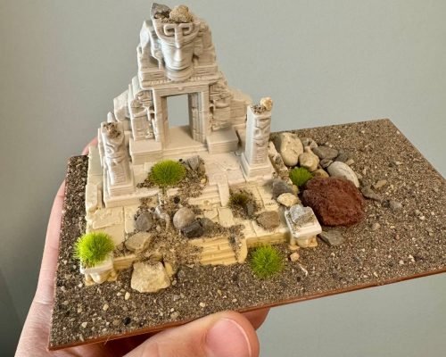 Ruined Aztec temple decoration suitable for 3XL