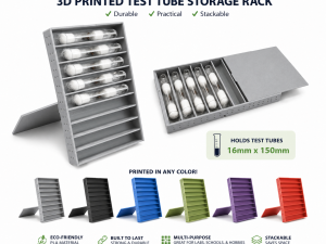 Test tube storage rack/display (10 tubes)