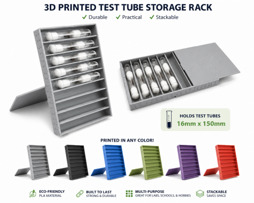 Test tube storage rack/display (10 tubes)