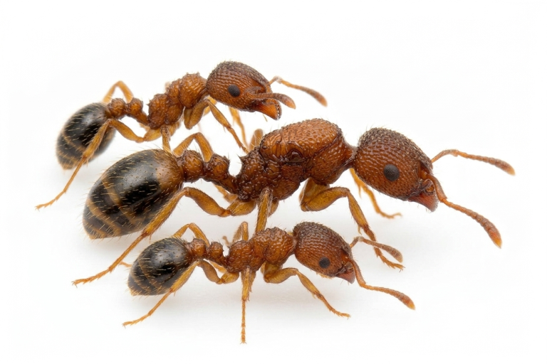 Tetramorium bicarinatum (3 queens, 10-20 workers, eggs)